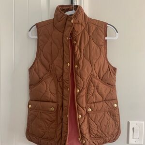 J. Crew Puffer Vest in Brown